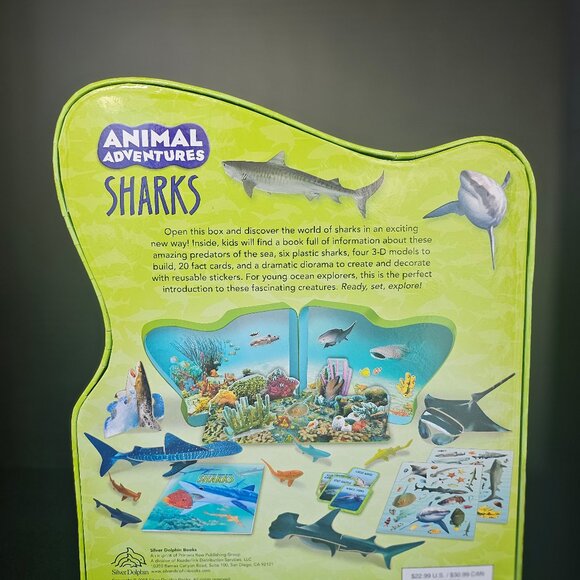 Animal Adventures Sharks by Cynthia Stierle Book Stickers 3D Models Fact Cards - Picture 4 of 8